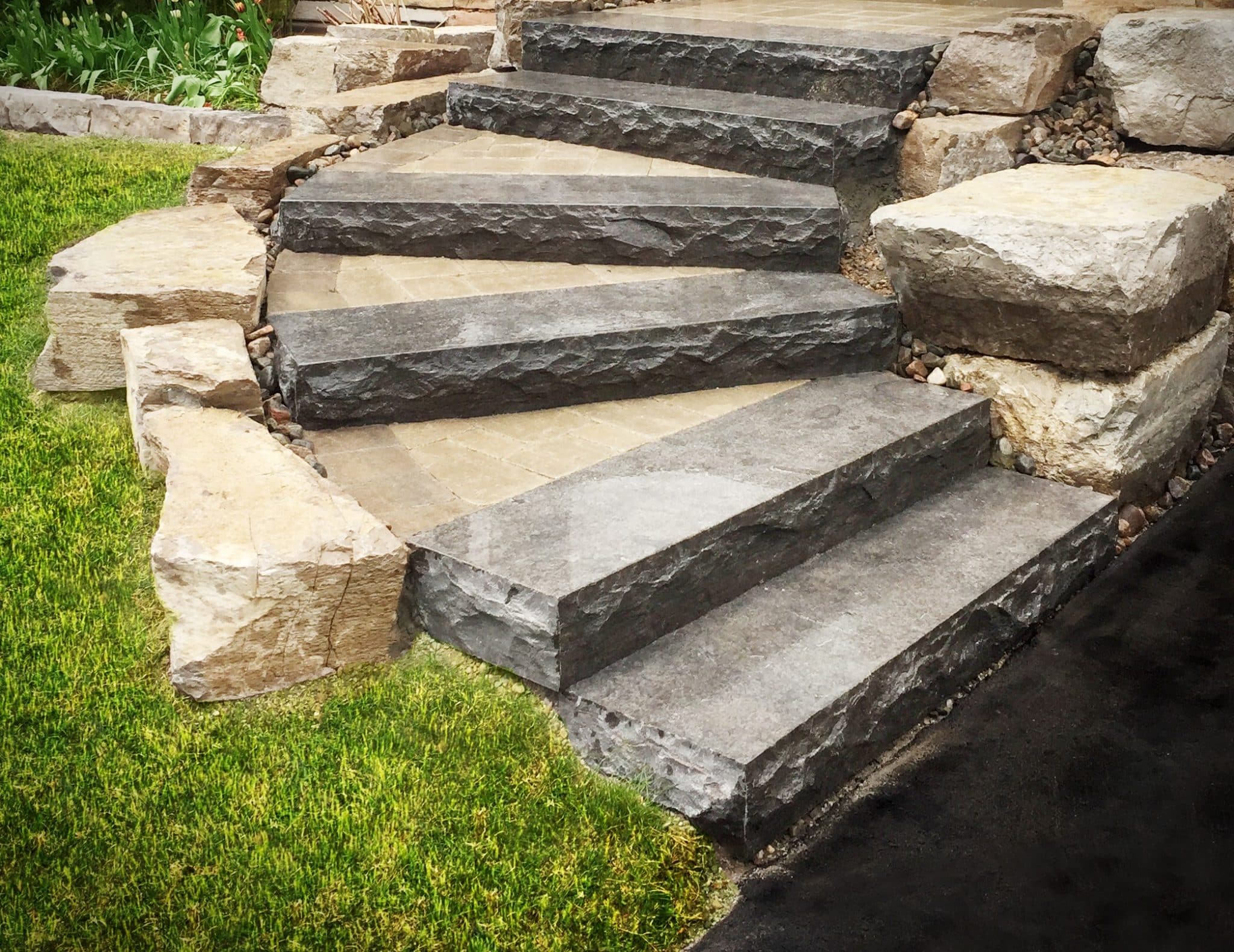 Groundscape stonework steps